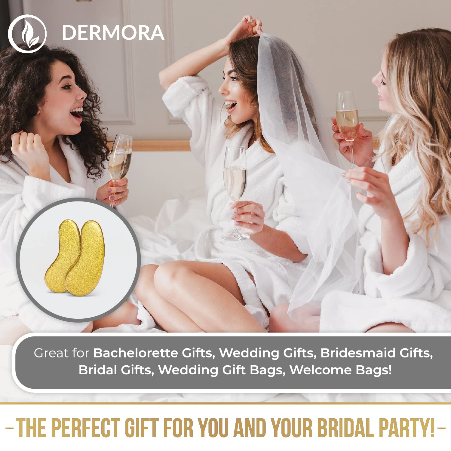 DERMORA Golden Glow Under Eye Patches (30 Pairs Eye Gels) - Rejuvenating Treatment for Dark Circles, Puffy Eyes, Refreshing, Revitalizing, Travel, Wrinkles - Taylor K Shop