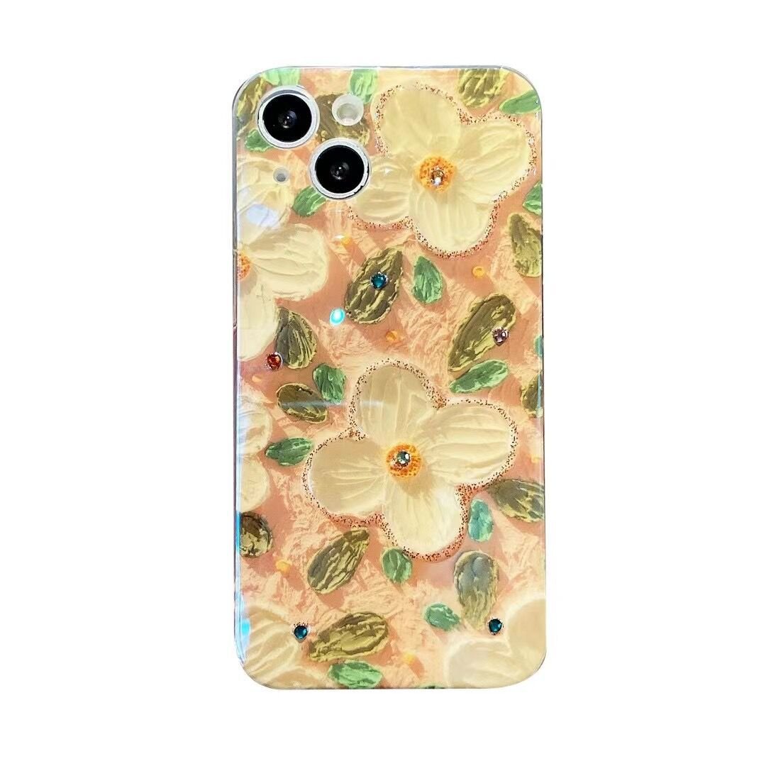 Diamond - encrusted Oil Painting Camellia Shatter - resistant Mobile Phone Case - Taylor K Shop