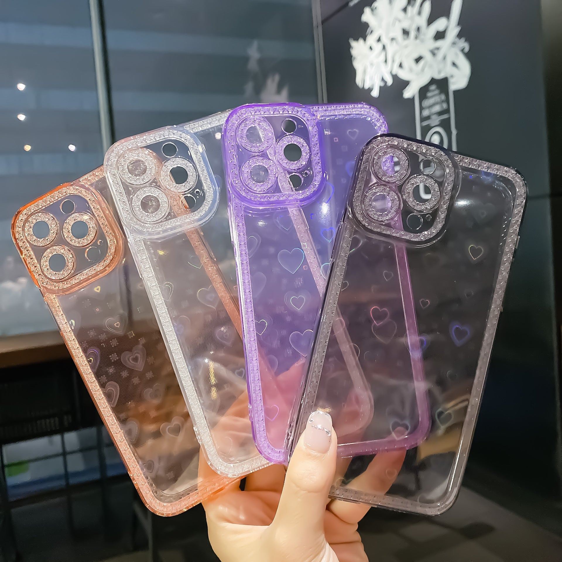 Diamond Frame Laser Love Phone Case - Taylor K Shop