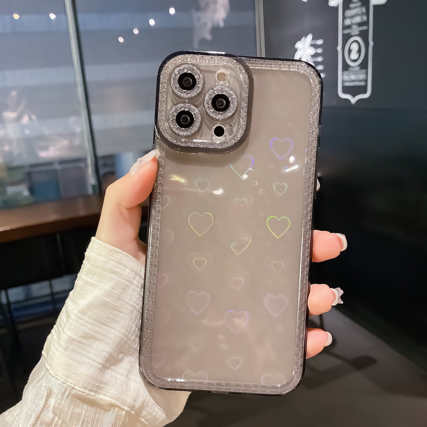 Diamond Frame Laser Love Phone Case - Taylor K Shop