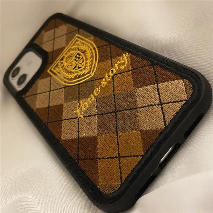 Diamond Lattice Embroidery Mobile Phone Case All - inclusive Soft Shell - Taylor K Shop