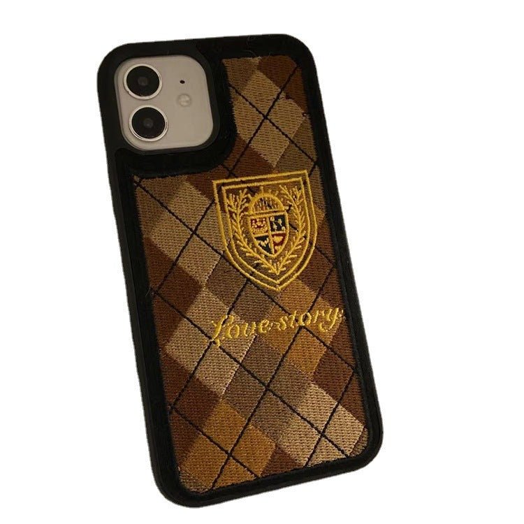 Diamond Lattice Embroidery Mobile Phone Case All - inclusive Soft Shell - Taylor K Shop
