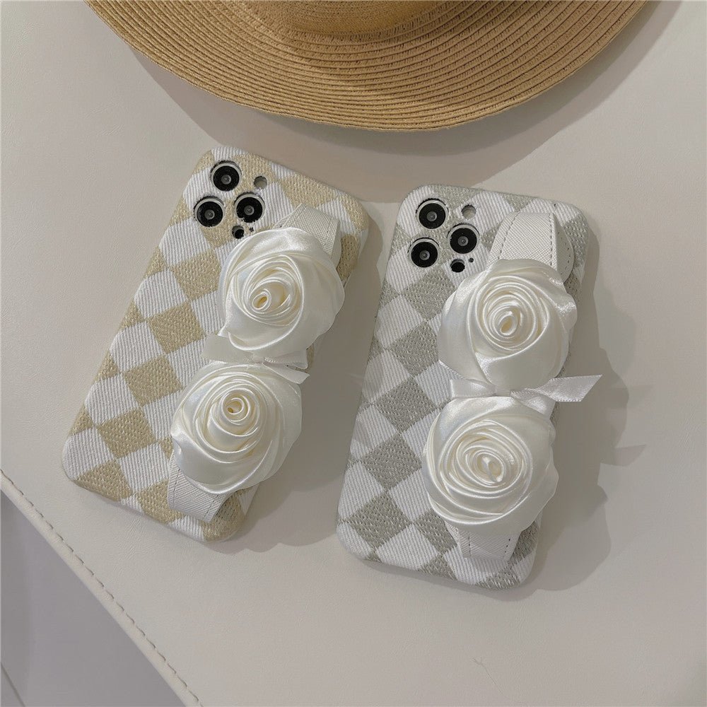 Diamond White Rose Wristband Phone Case - Taylor K Shop