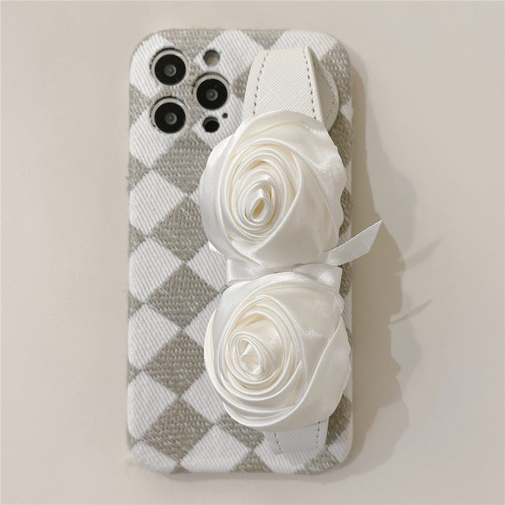 Diamond White Rose Wristband Phone Case - Taylor K Shop