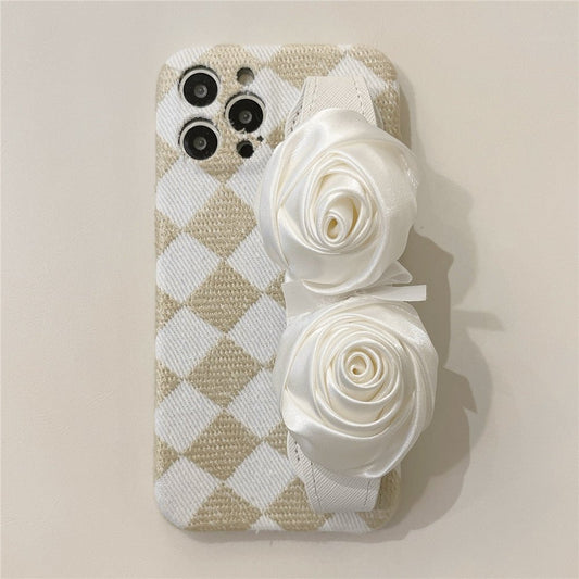 Diamond White Rose Wristband Phone Case - Taylor K Shop