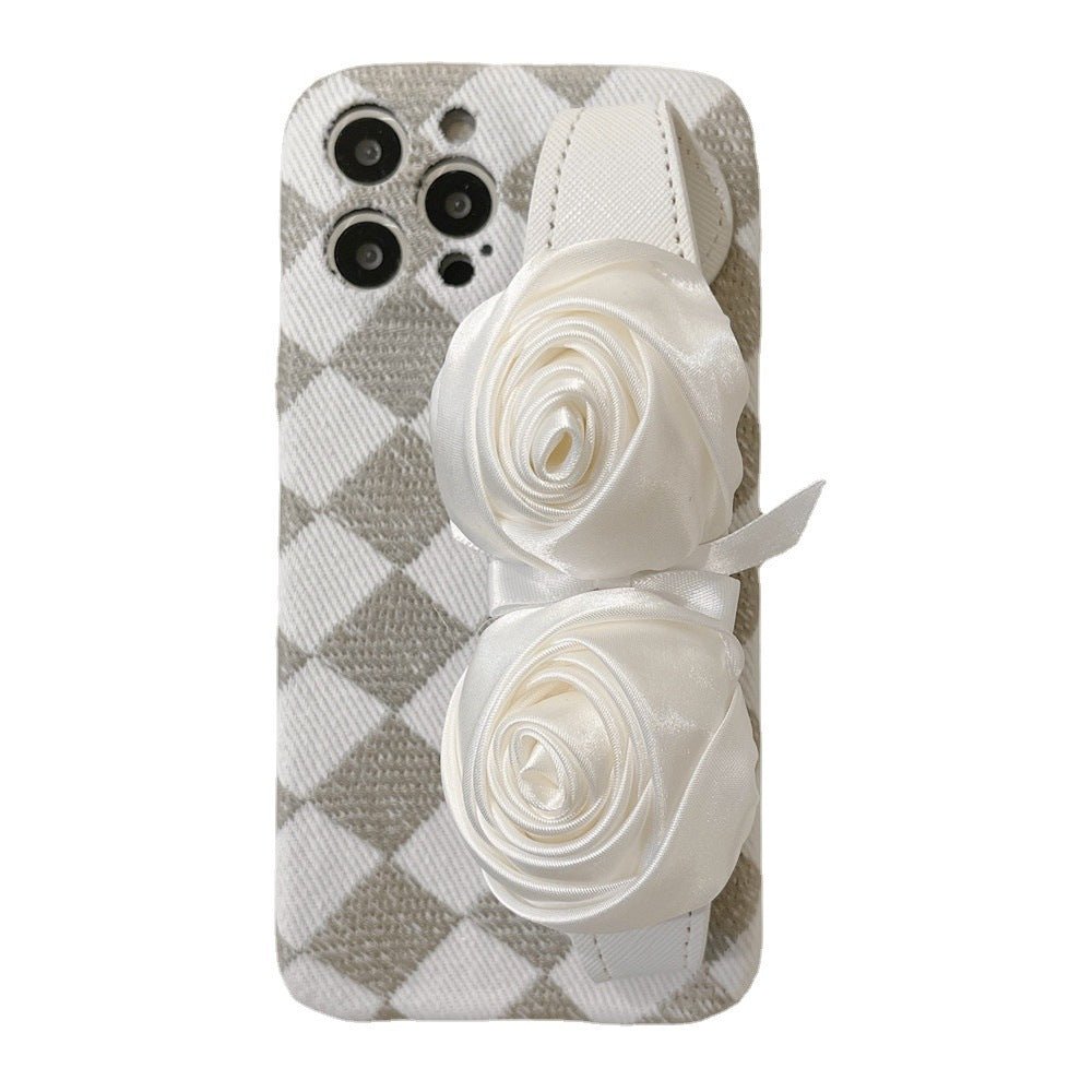 Diamond White Rose Wristband Phone Case - Taylor K Shop