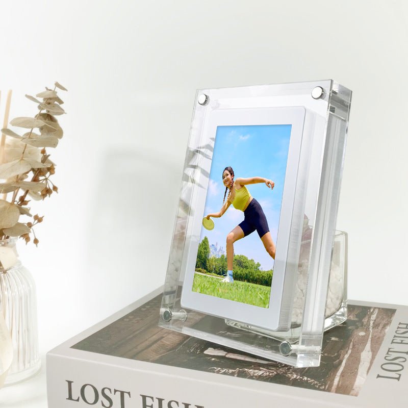 Digital Picture Frame Acrylic Video Player Digital Photo Frame Vertical Display With 1GB And Battery Type C Video Frame Gift For Loved - Taylor K Shop