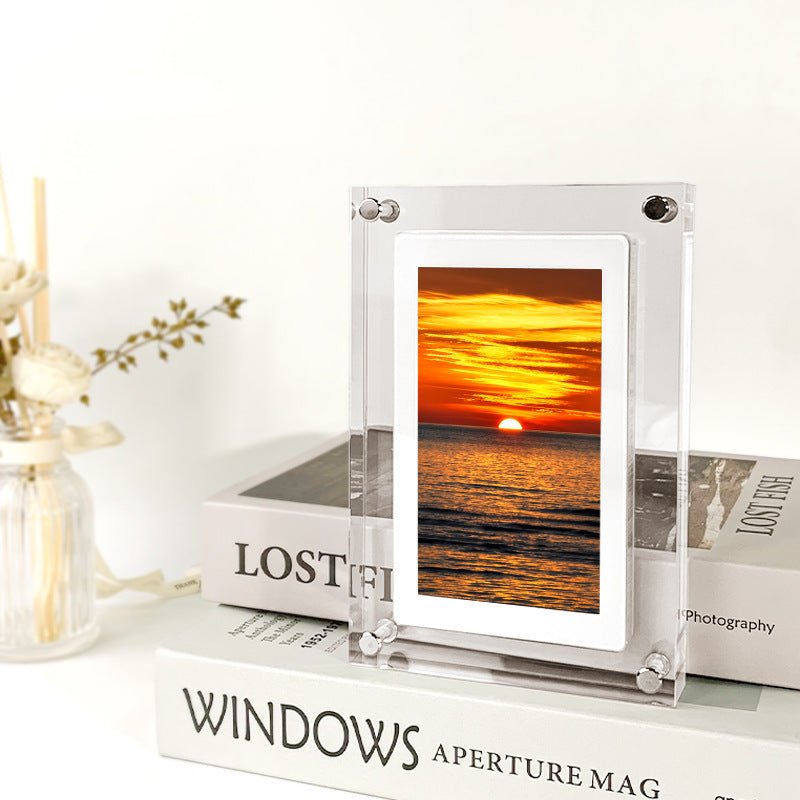Digital Picture Frame Acrylic Video Player Digital Photo Frame Vertical Display With 1GB And Battery Type C Video Frame Gift For Loved - Taylor K Shop