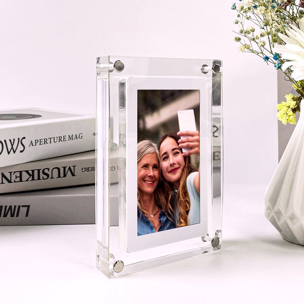 Digital Picture Frame Acrylic Video Player Digital Photo Frame Vertical Display With 1GB And Battery Type C Video Frame Gift For Loved - Taylor K Shop