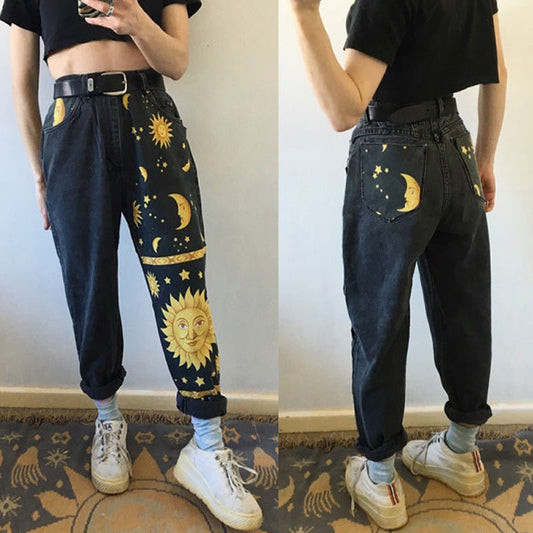 Digital print jeans - Taylor K Shop