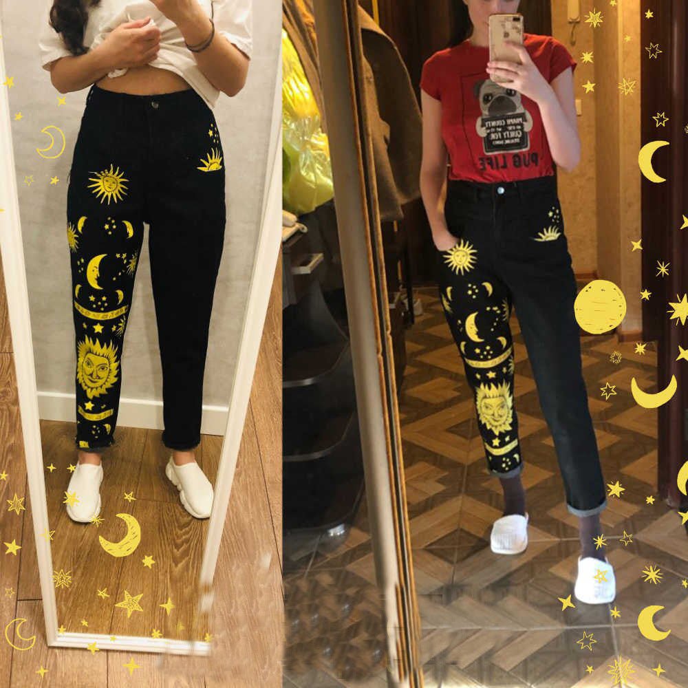 Digital print jeans - Taylor K Shop