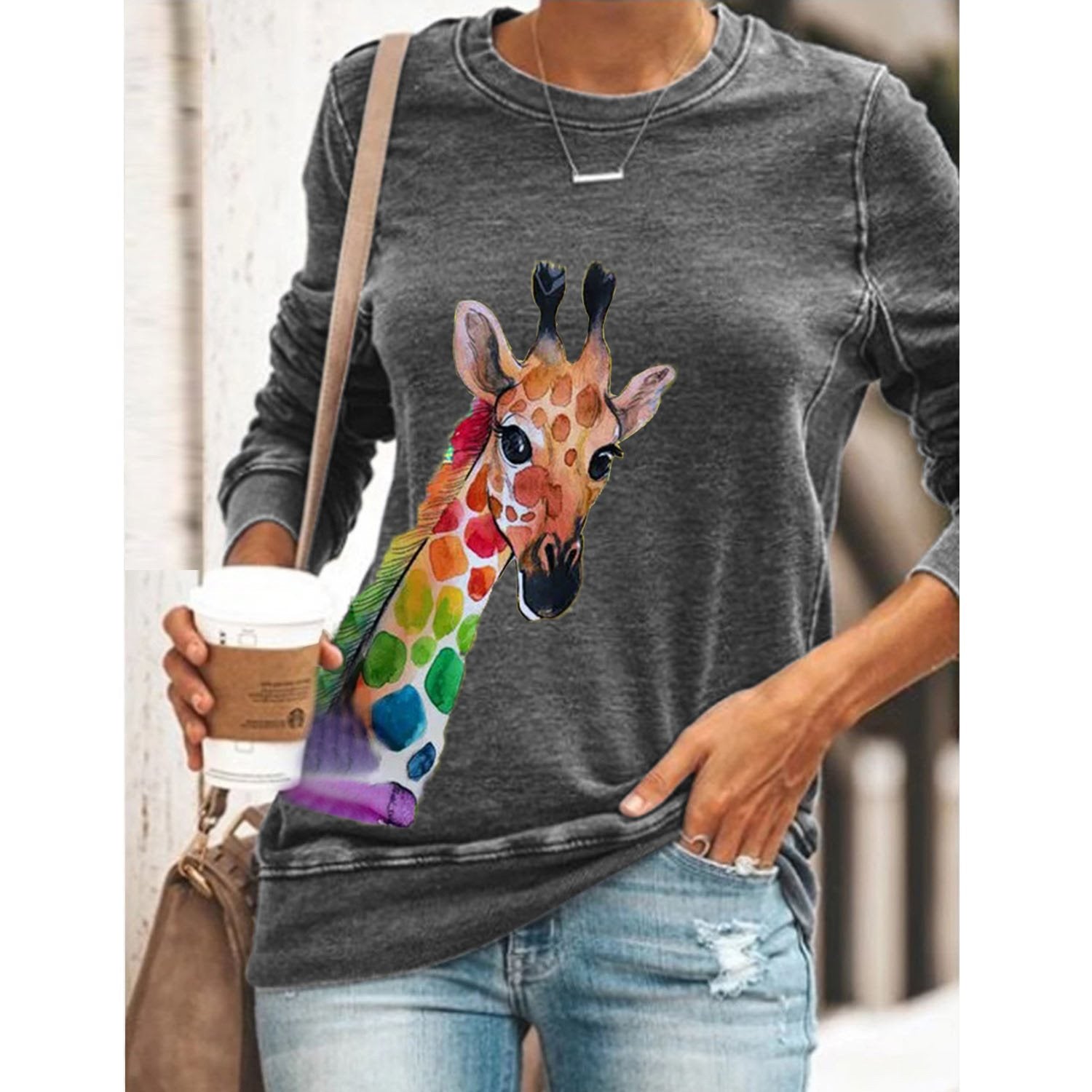 Donkey head printed blouse - Taylor K Shop