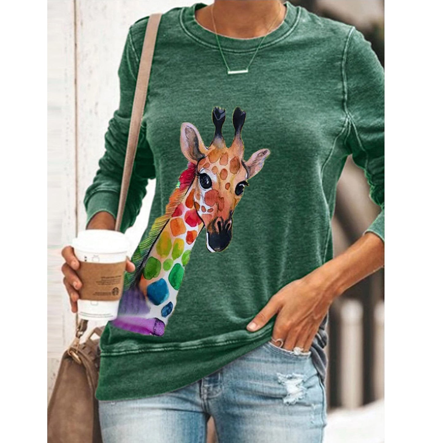 Donkey head printed blouse - Taylor K Shop