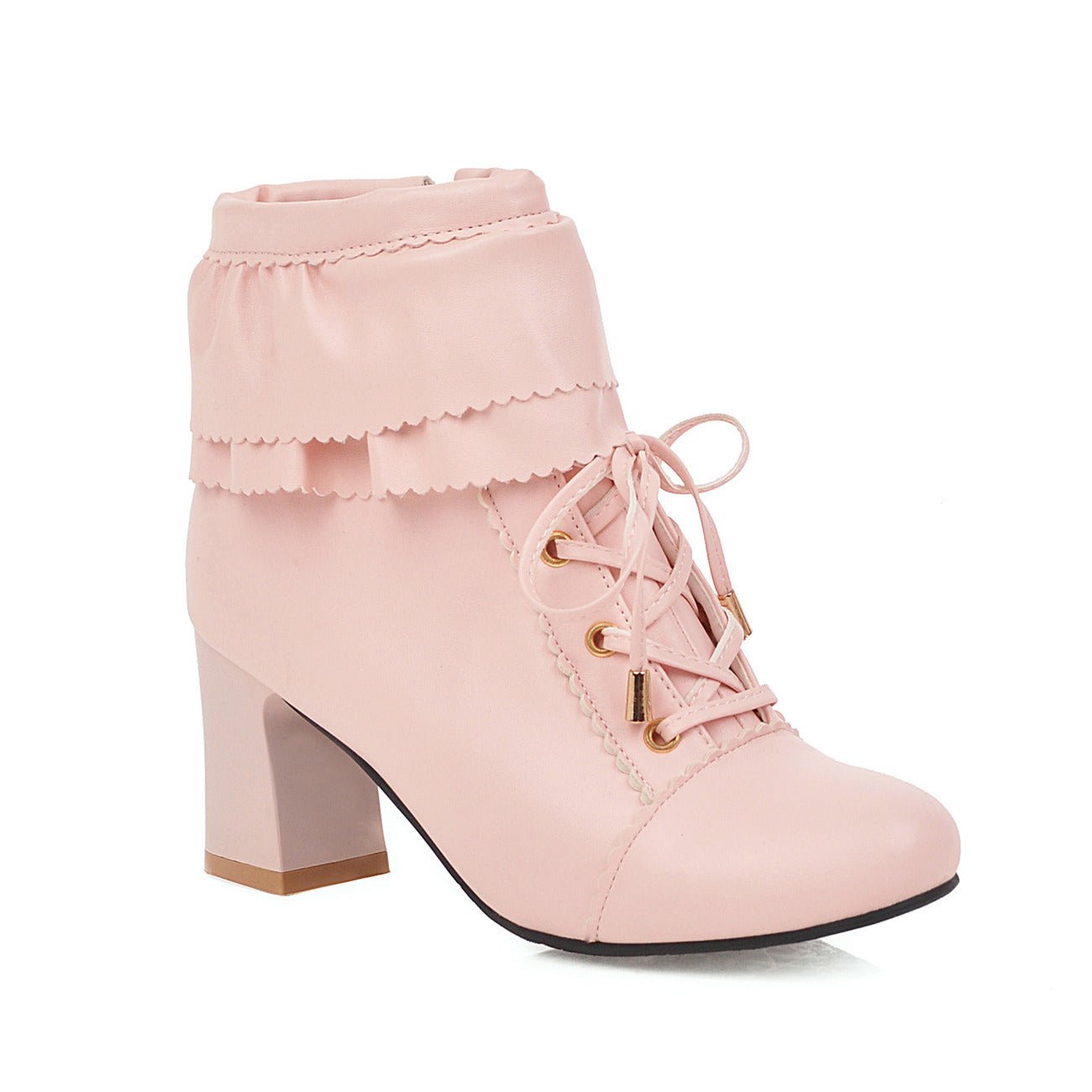 Double layer ruffled ankle boots - Taylor K Shop