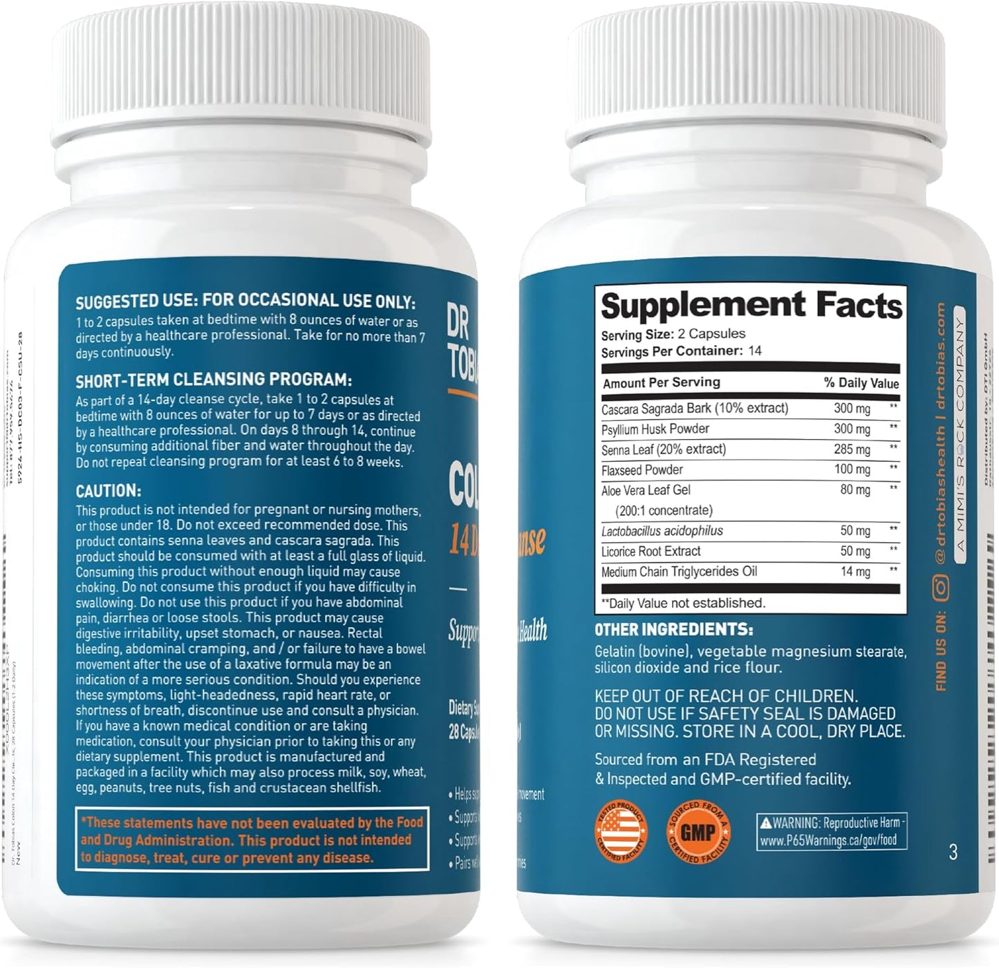 Dr Tobias 14Day Advanced Gut Detox 28 Capsules - Taylor K Shop