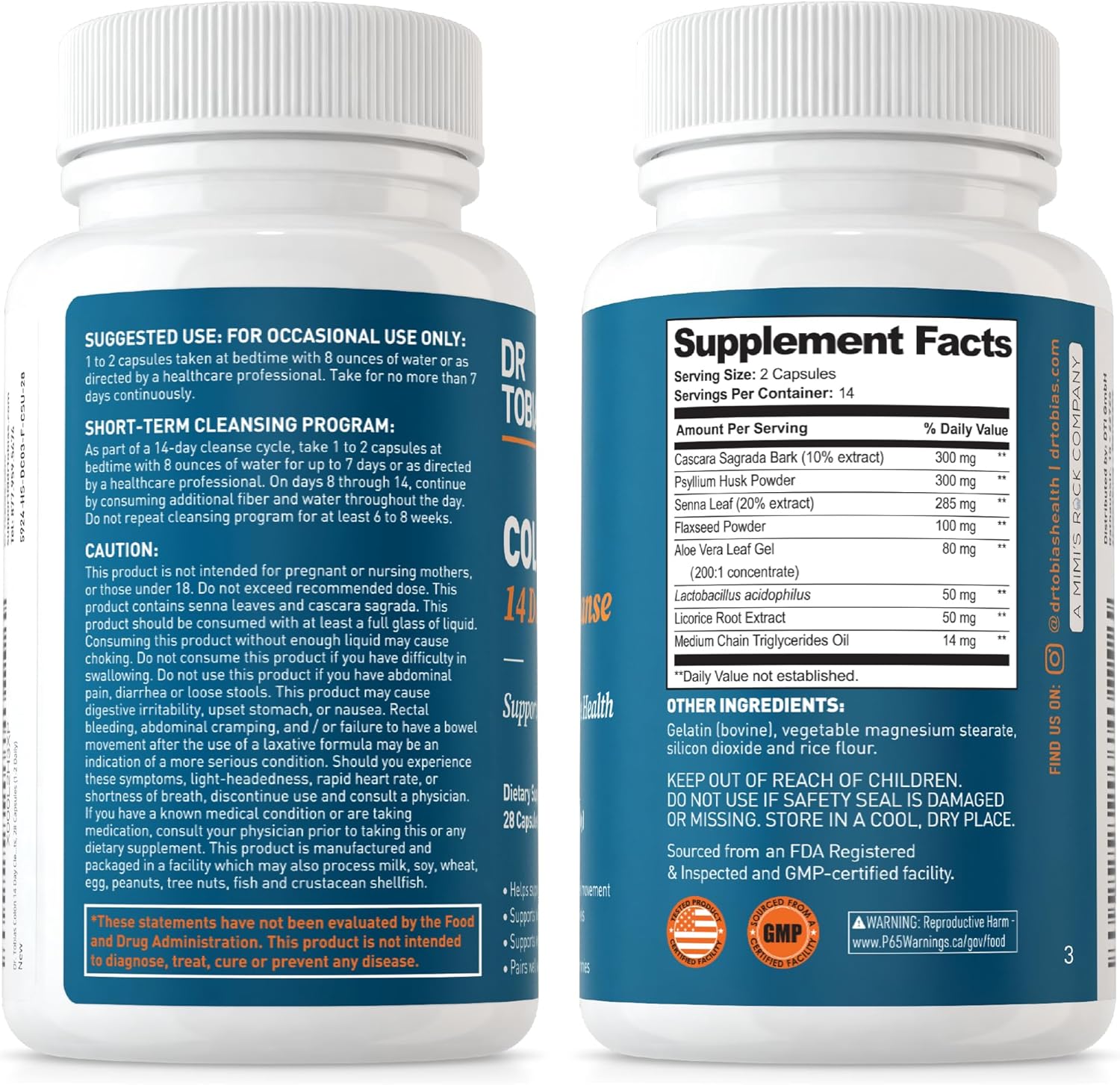 Dr Tobias 14Day Advanced Gut Detox 28 Capsules - Taylor K Shop