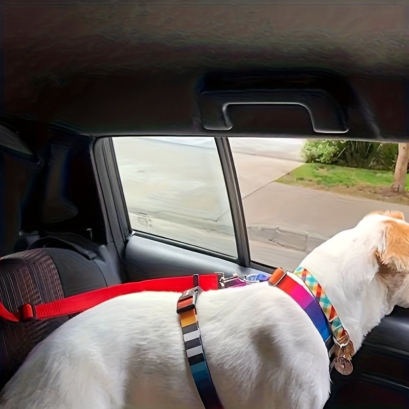 DualFunction Adjustable Dog Car Seat Belt for Safety - Taylor K Shop