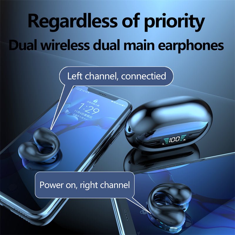 Earbuds Ear Clip Bluetooth 5.3 Touch Wireless Earphone - Taylor K Shop