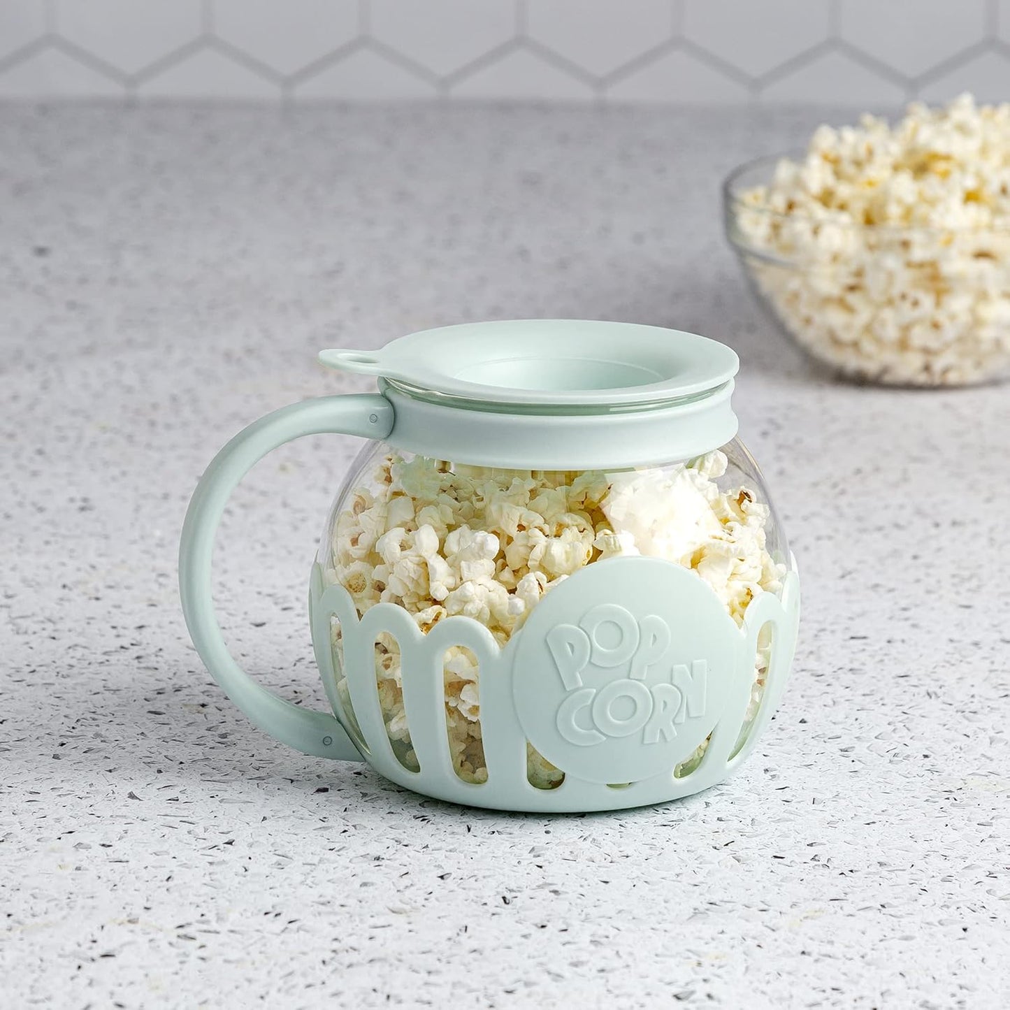 Ecolution MicroPop Glass Popcorn Popper BPAFree Aqua - Taylor K Shop