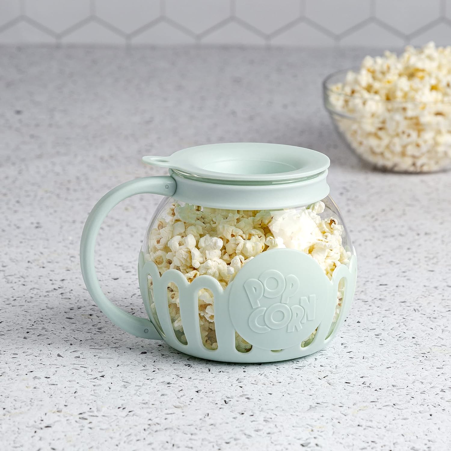 Ecolution MicroPop Glass Popcorn Popper BPAFree Aqua - Taylor K Shop