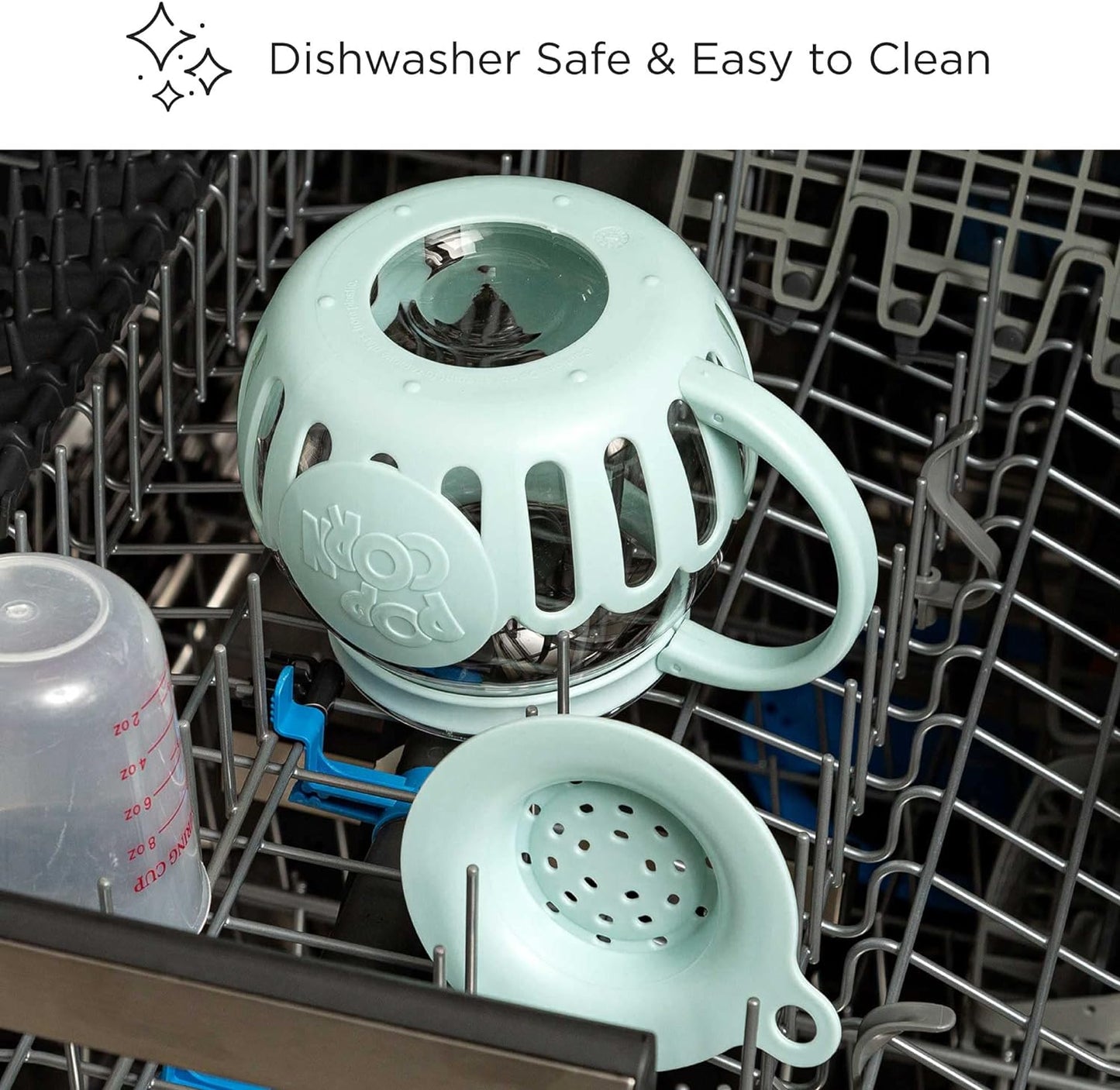 Ecolution MicroPop Glass Popcorn Popper BPAFree Aqua - Taylor K Shop