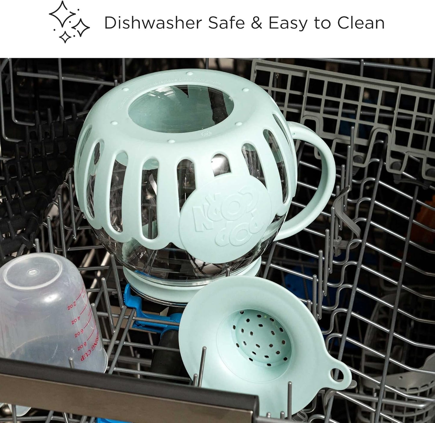 Ecolution MicroPop Glass Popcorn Popper BPAFree Aqua - Taylor K Shop