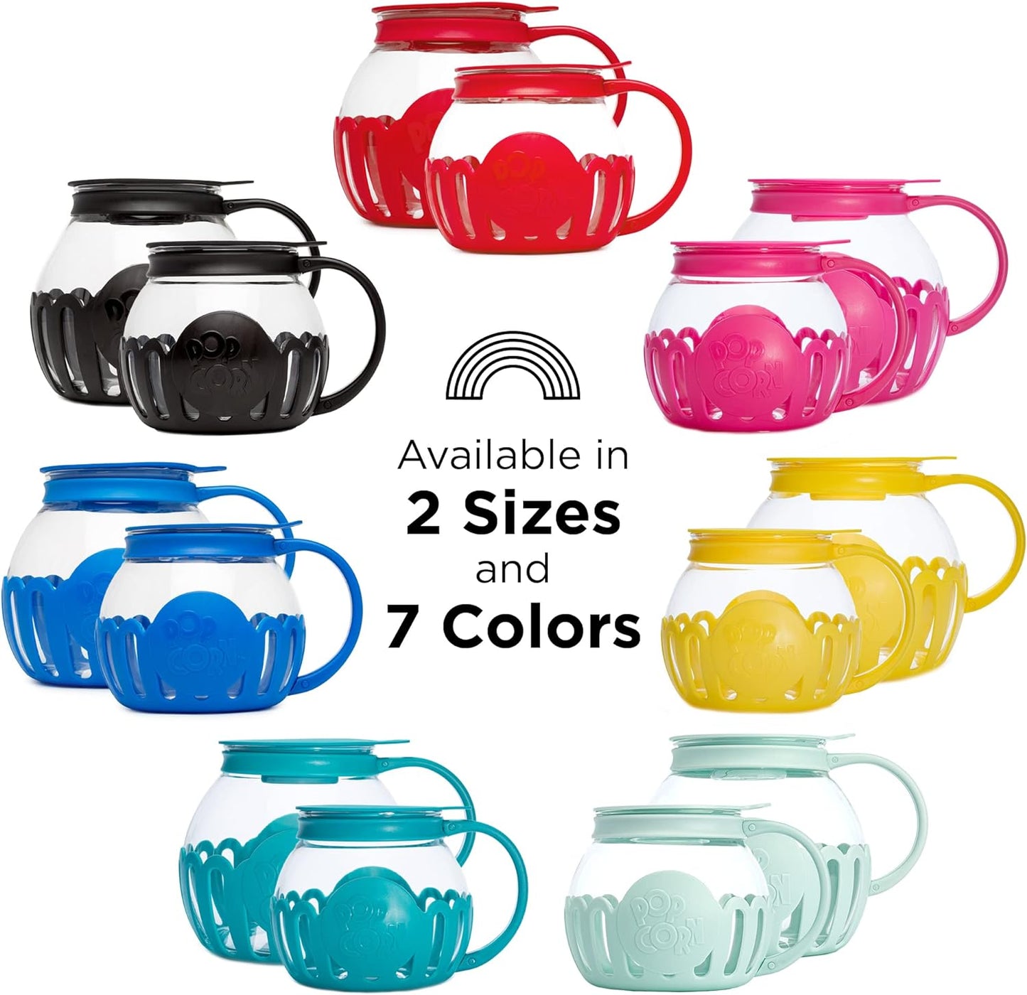 Ecolution MicroPop Glass Popcorn Popper BPAFree Aqua - Taylor K Shop