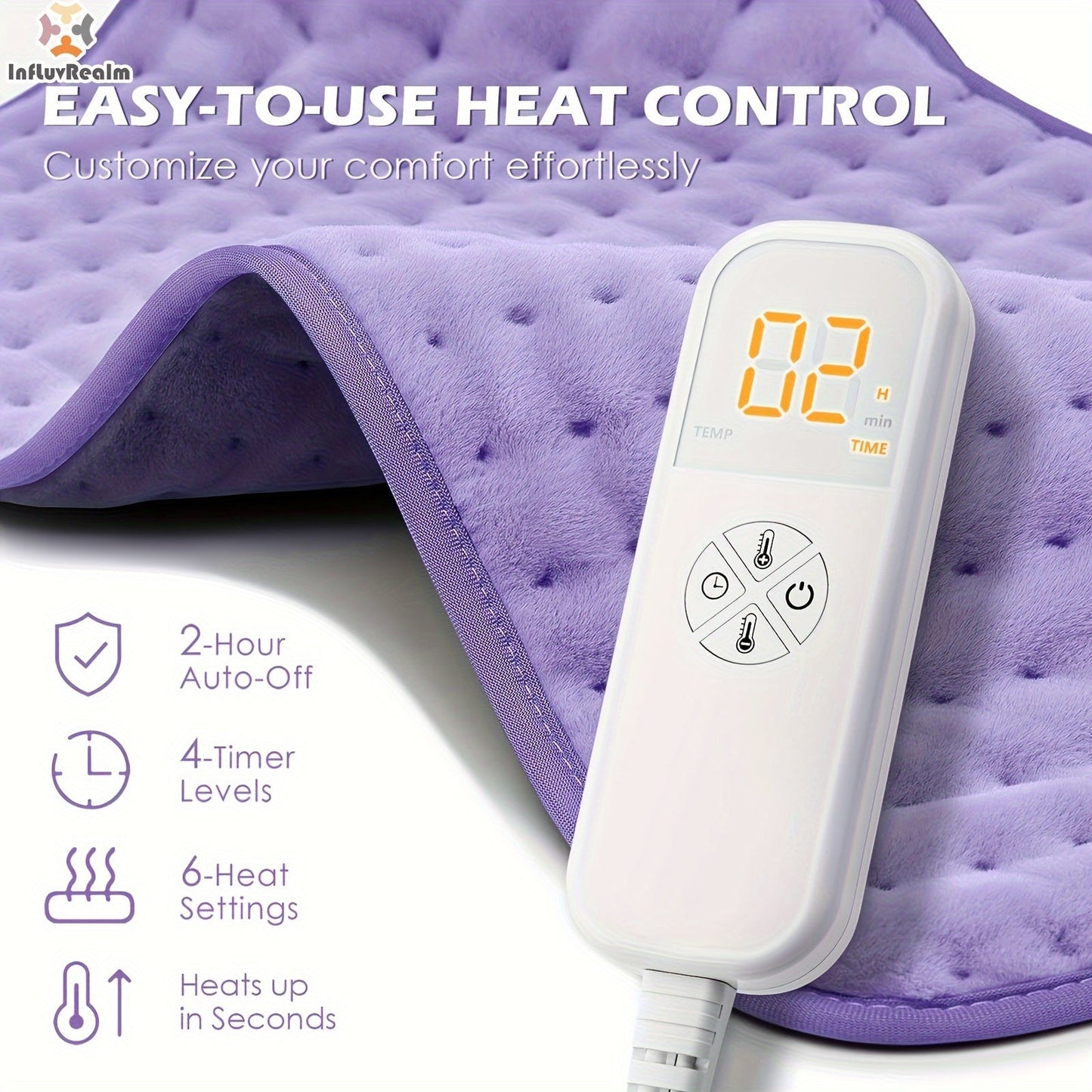 Electric Heating Pad Adjustable Washable for Back Neck - Taylor K Shop