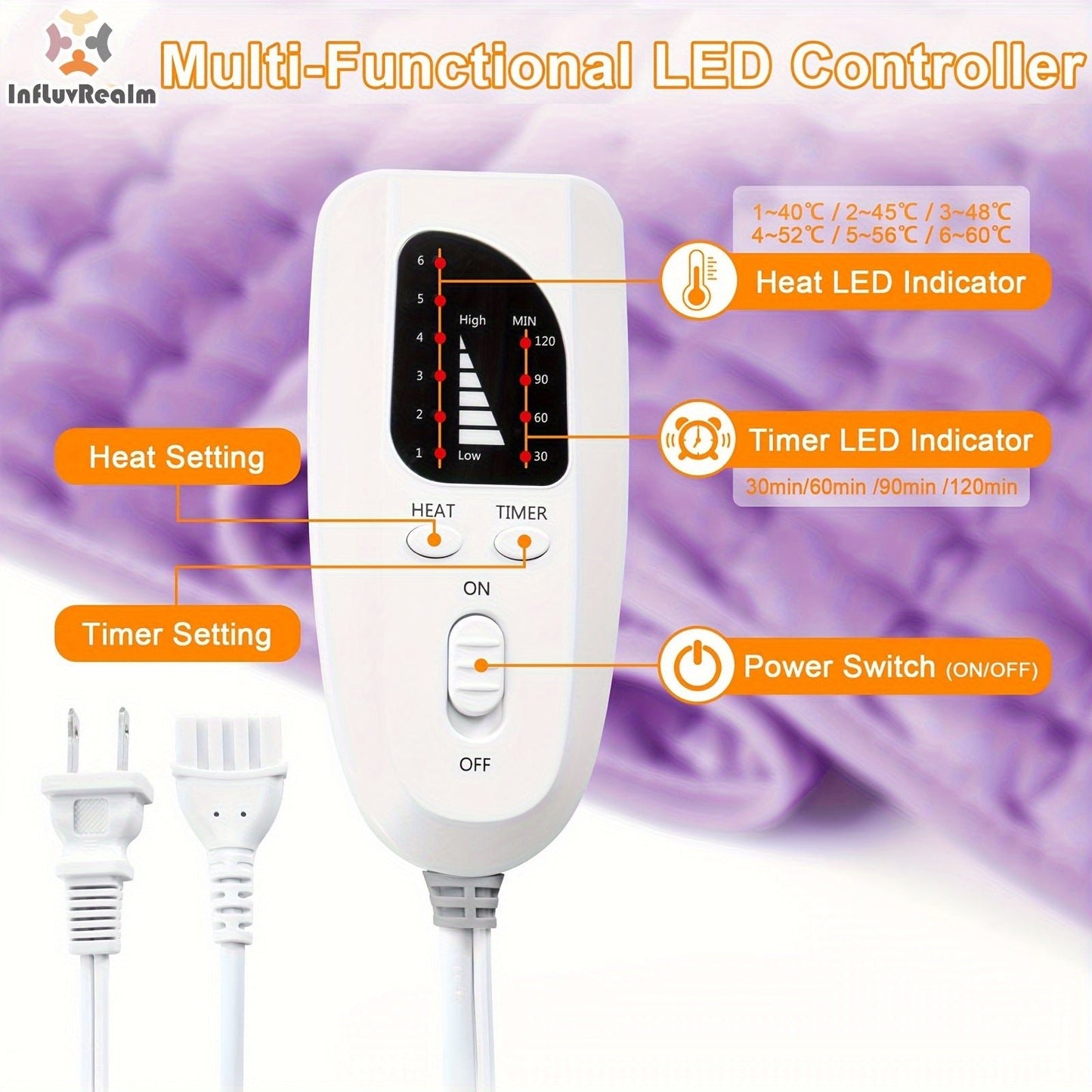 Electric Heating Pad Adjustable Washable for Back Neck - Taylor K Shop