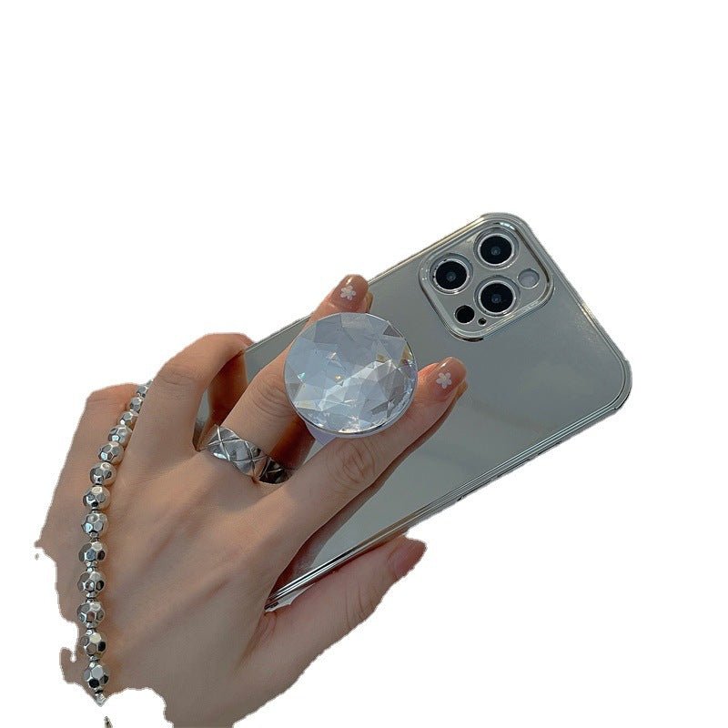 Electroplated Silver Diamond Bracket Chain Phone Case - Taylor K Shop