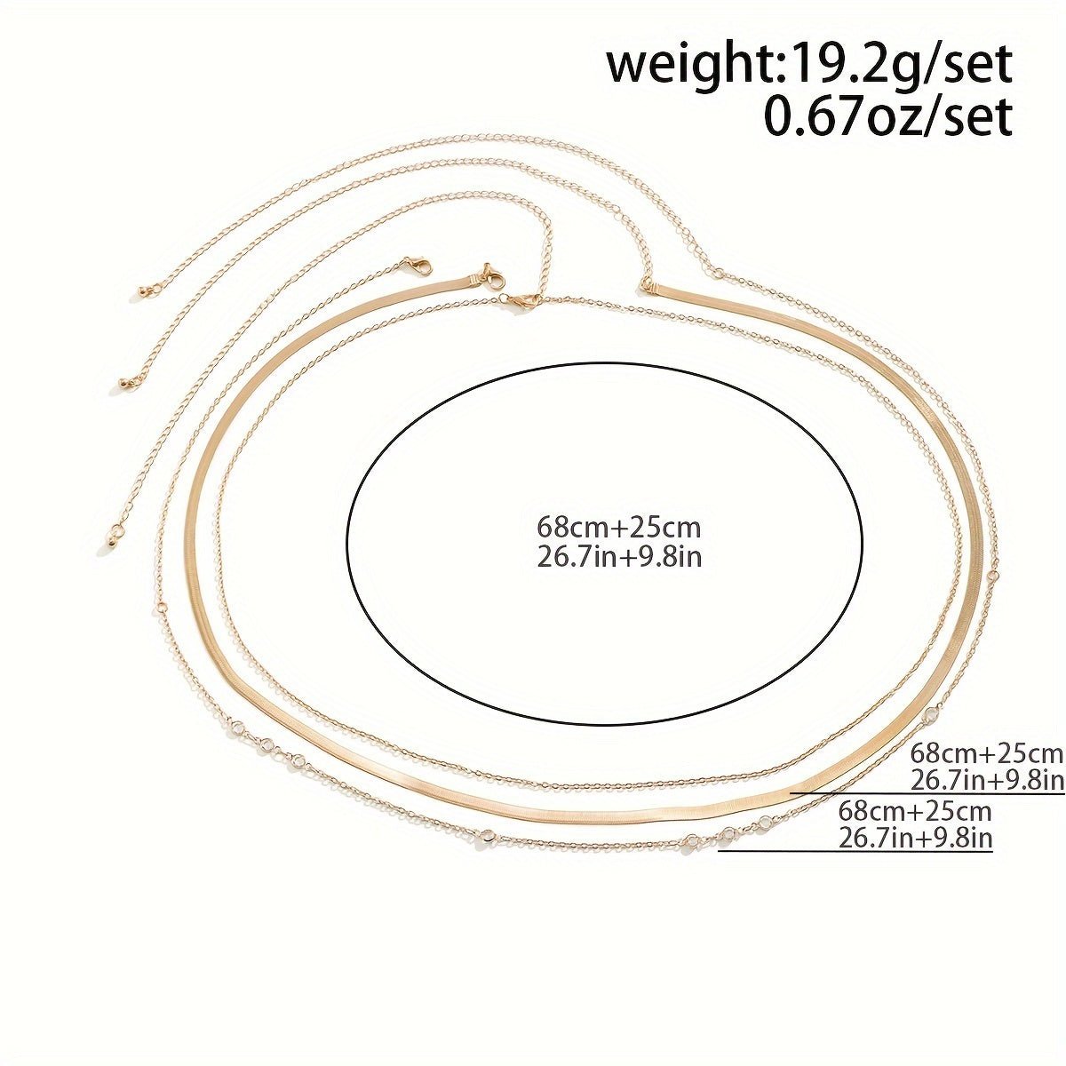 Elegant 3Piece Gold Snake Chain Body Jewelry Set - Taylor K Shop