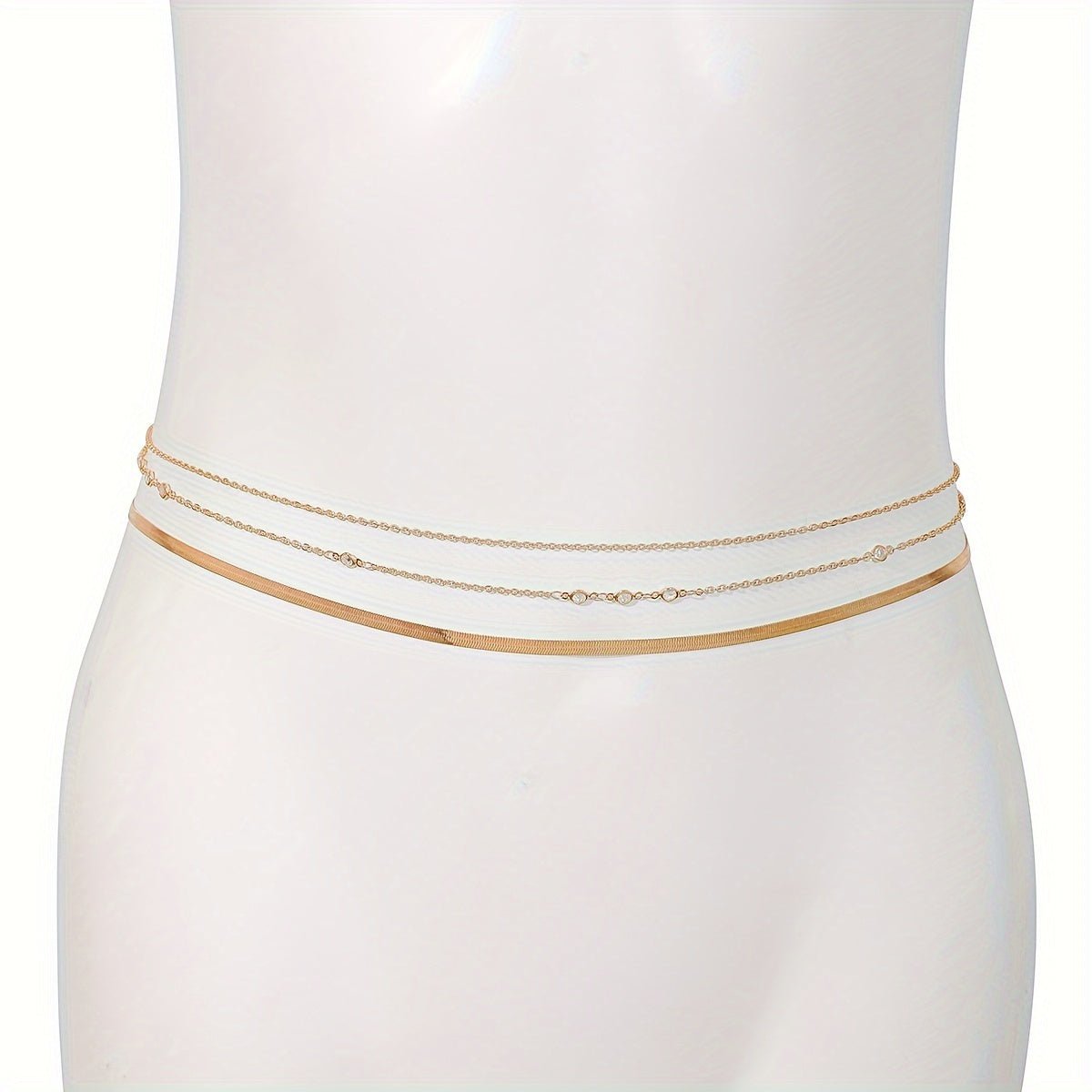 Elegant 3Piece Gold Snake Chain Body Jewelry Set - Taylor K Shop