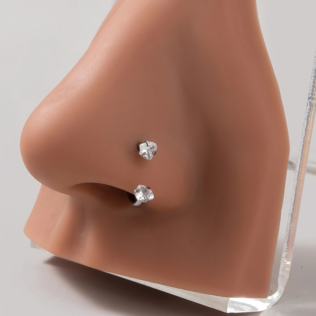 Elegant CShaped Cubic Zirconia Nose Ring Trio - Taylor K Shop