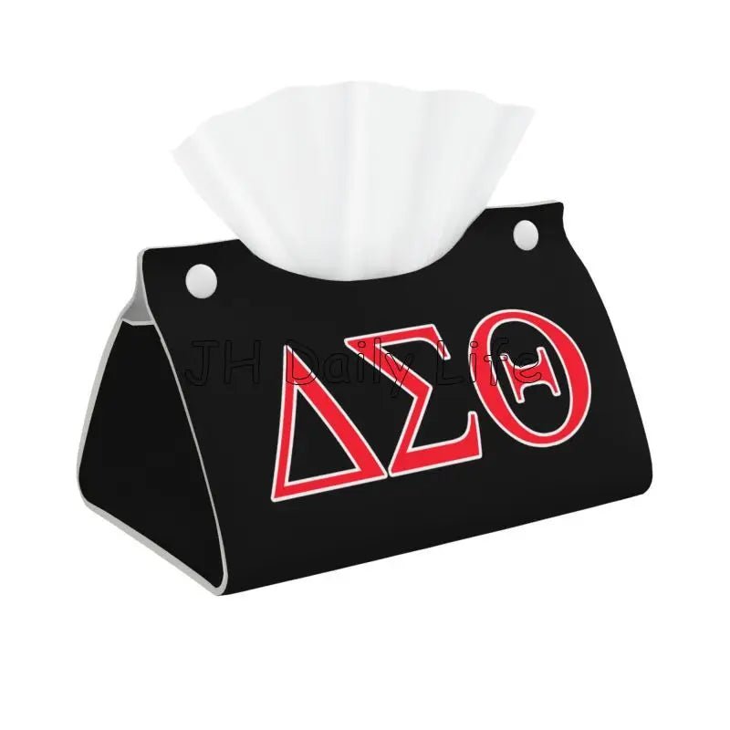 Elegant Delta Sigma Theta PU Leather Tissue Holder - Taylor K Shop