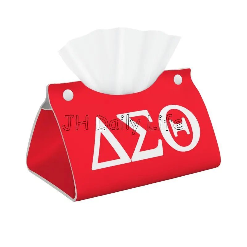 Elegant Delta Sigma Theta PU Leather Tissue Holder - Taylor K Shop