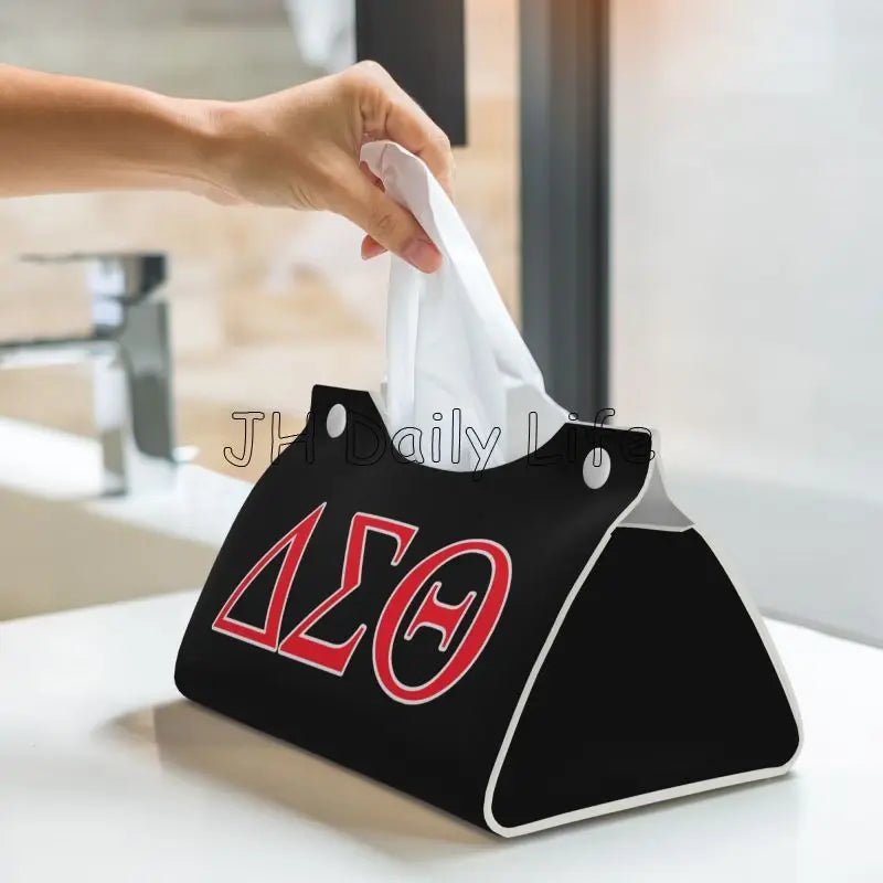 Elegant Delta Sigma Theta PU Leather Tissue Holder - Taylor K Shop