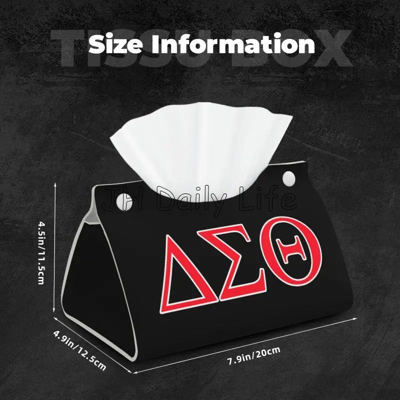 Elegant Delta Sigma Theta PU Leather Tissue Holder - Taylor K Shop