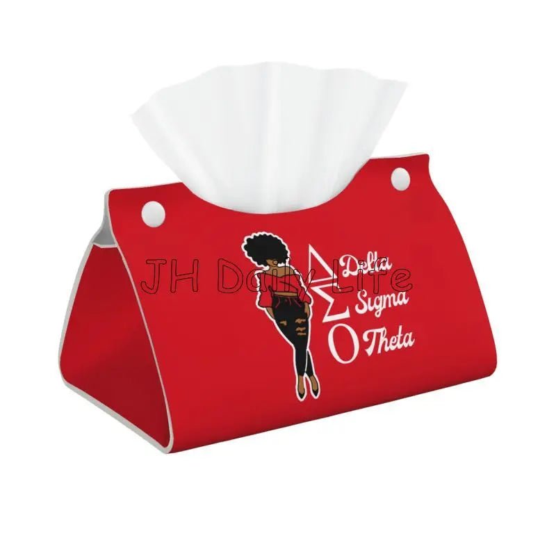 Elegant Delta Sigma Theta PU Leather Tissue Holder - Taylor K Shop