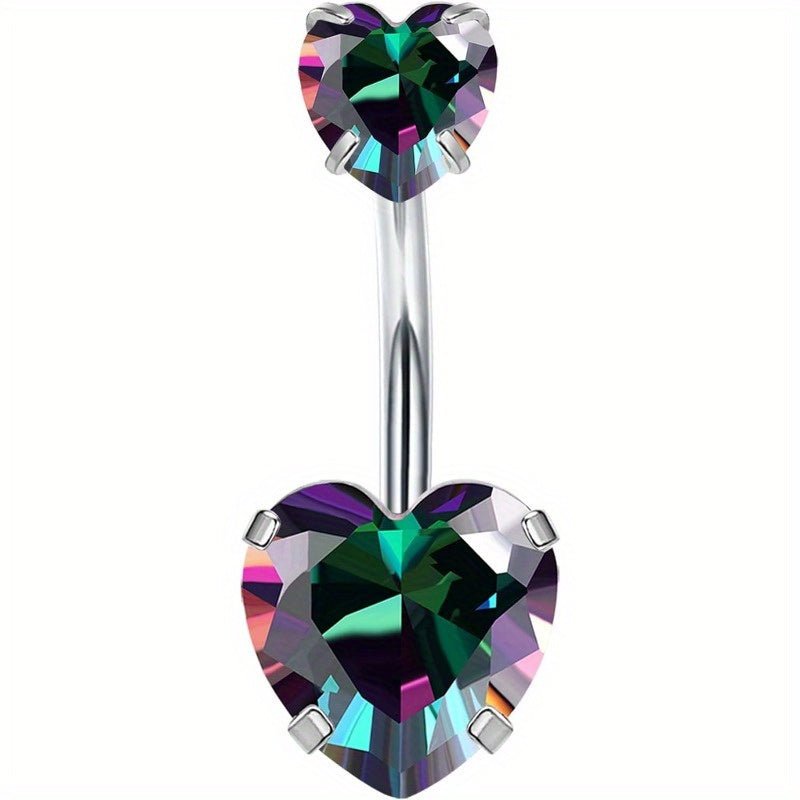 Elegant G23 Titanium Belly Ring with Opal CZ - Taylor K Shop