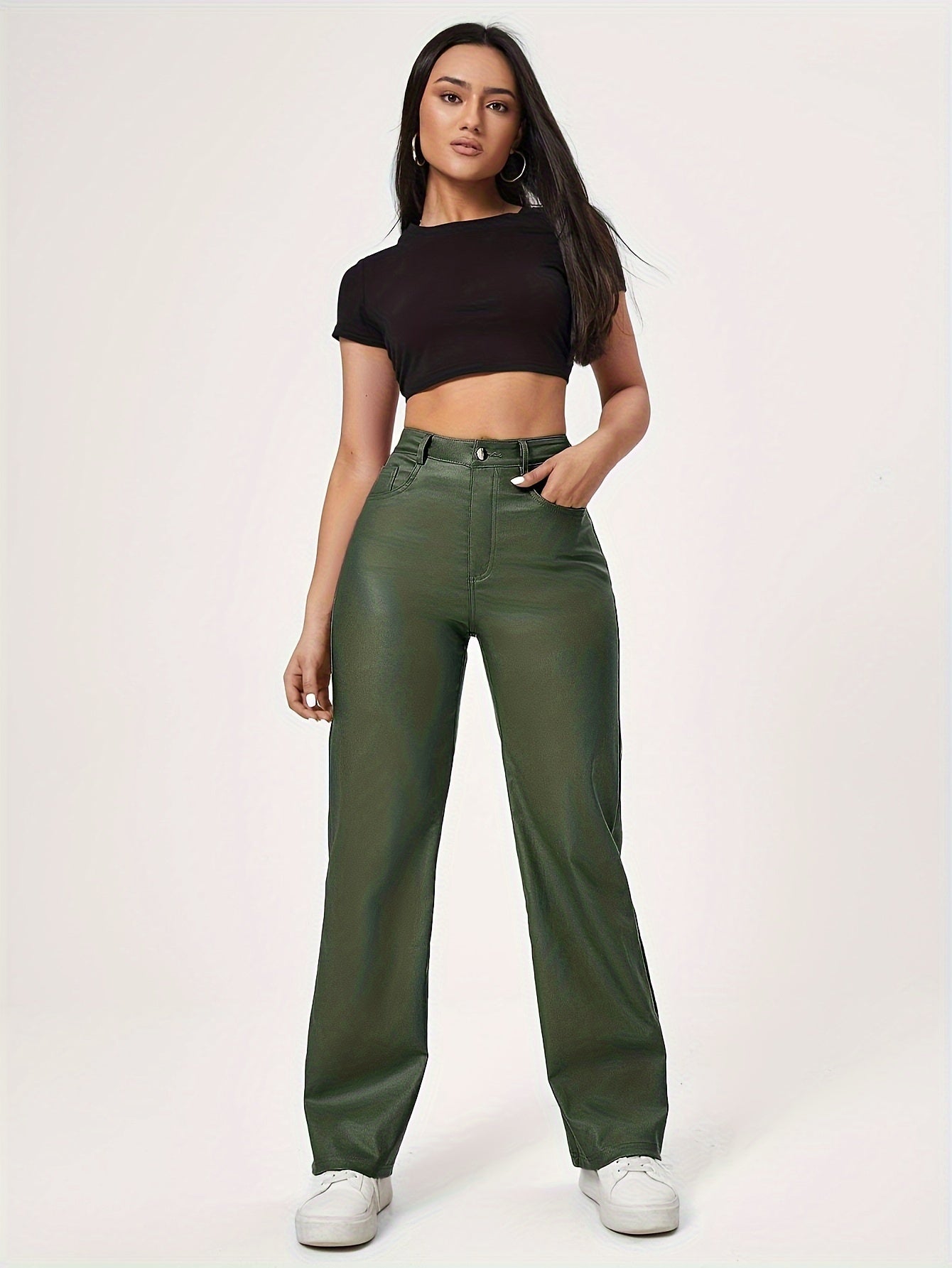 Elegant HighWaisted Stretch Leggings with Pockets - Taylor K Shop
