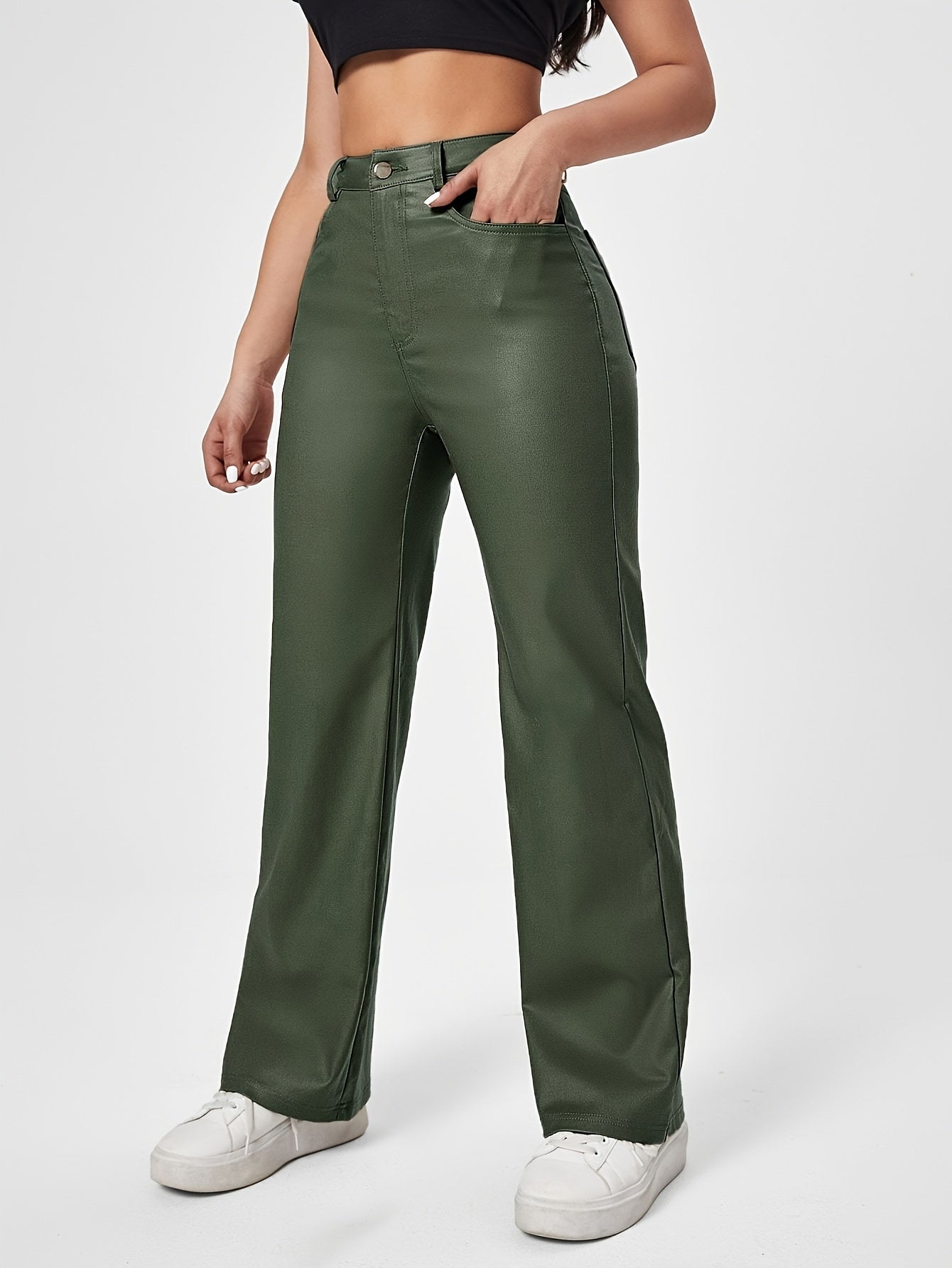 Elegant HighWaisted Stretch Leggings with Pockets - Taylor K Shop