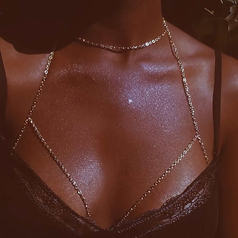 Elegant Rose Gold Body Chain with July Birthstone - Taylor K Shop