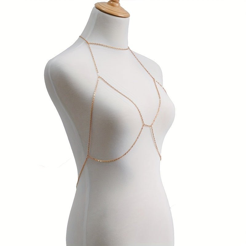 Elegant Rose Gold Body Chain with July Birthstone - Taylor K Shop