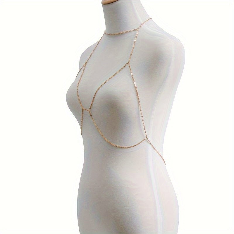 Elegant Rose Gold Body Chain with July Birthstone - Taylor K Shop