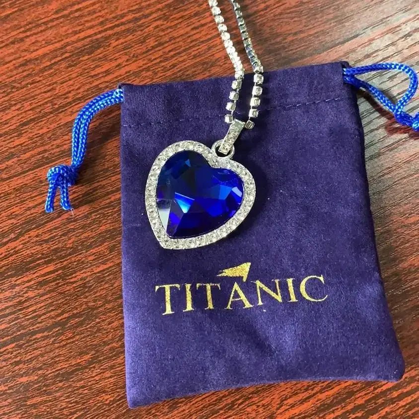 Elegant Titanic Heart of Ocean Blue Pendant Necklace - Taylor K Shop