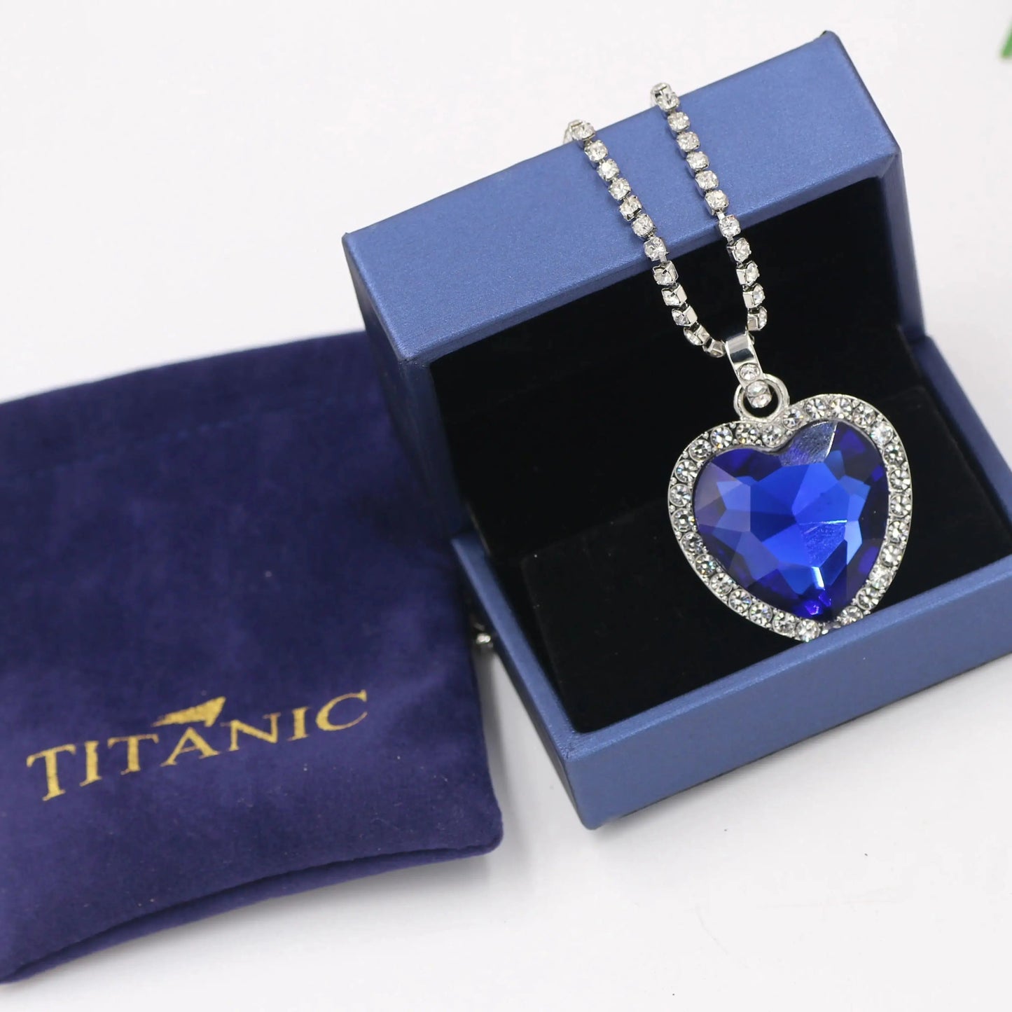 Elegant Titanic Heart of Ocean Blue Pendant Necklace - Taylor K Shop