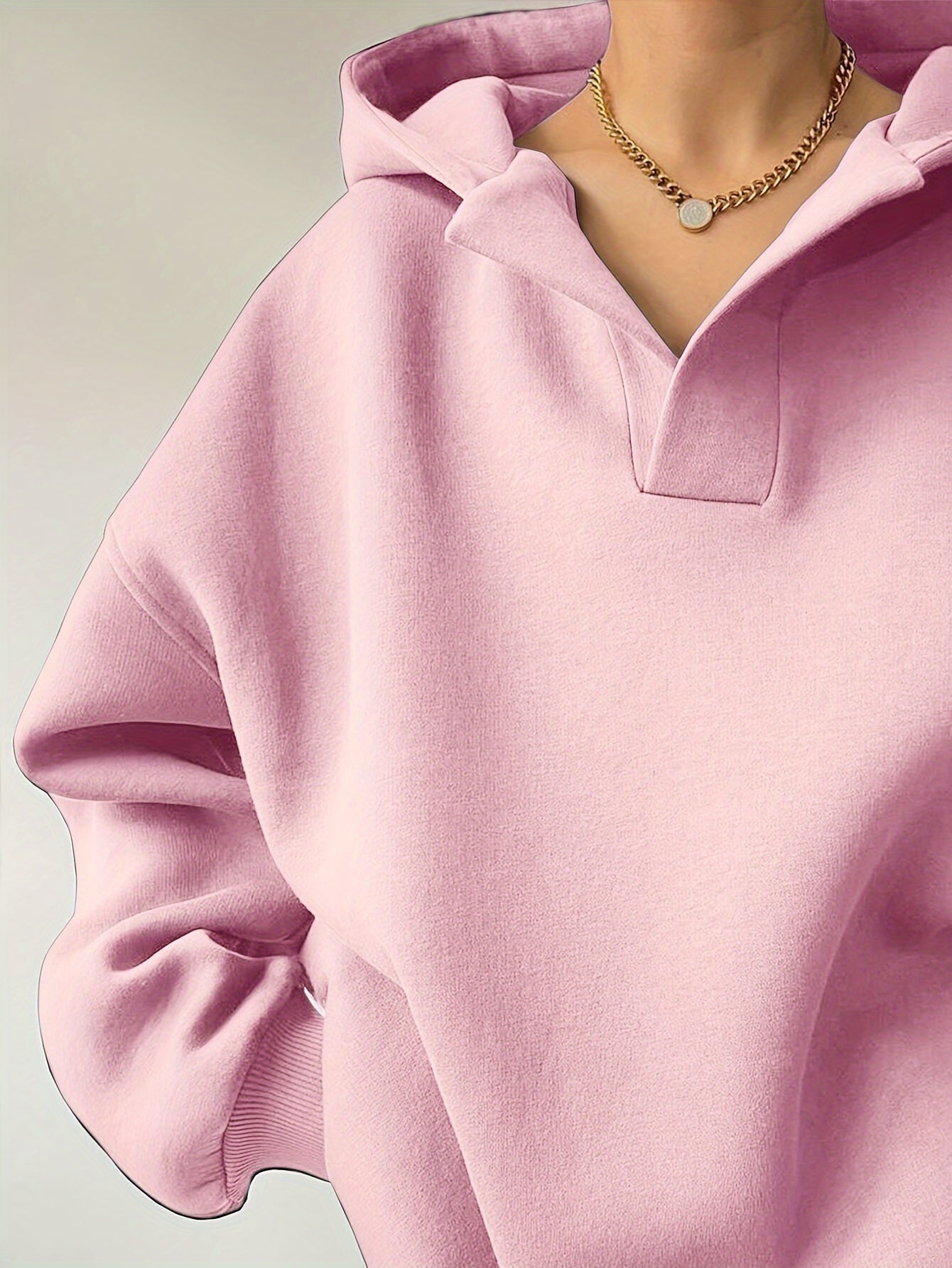 Elegant VNeck Hooded Sweatshirt Womens Knit Pullover - Taylor K Shop