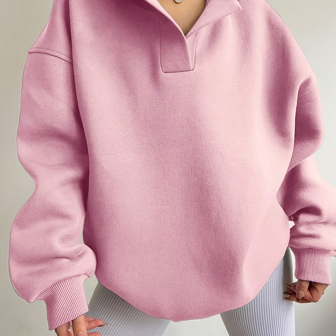 Elegant VNeck Hooded Sweatshirt Womens Knit Pullover - Taylor K Shop