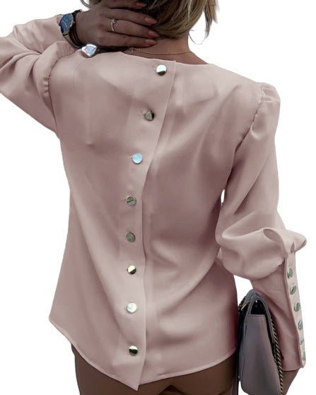 Elegant Women Button Blouse Shirt - Taylor K Shop