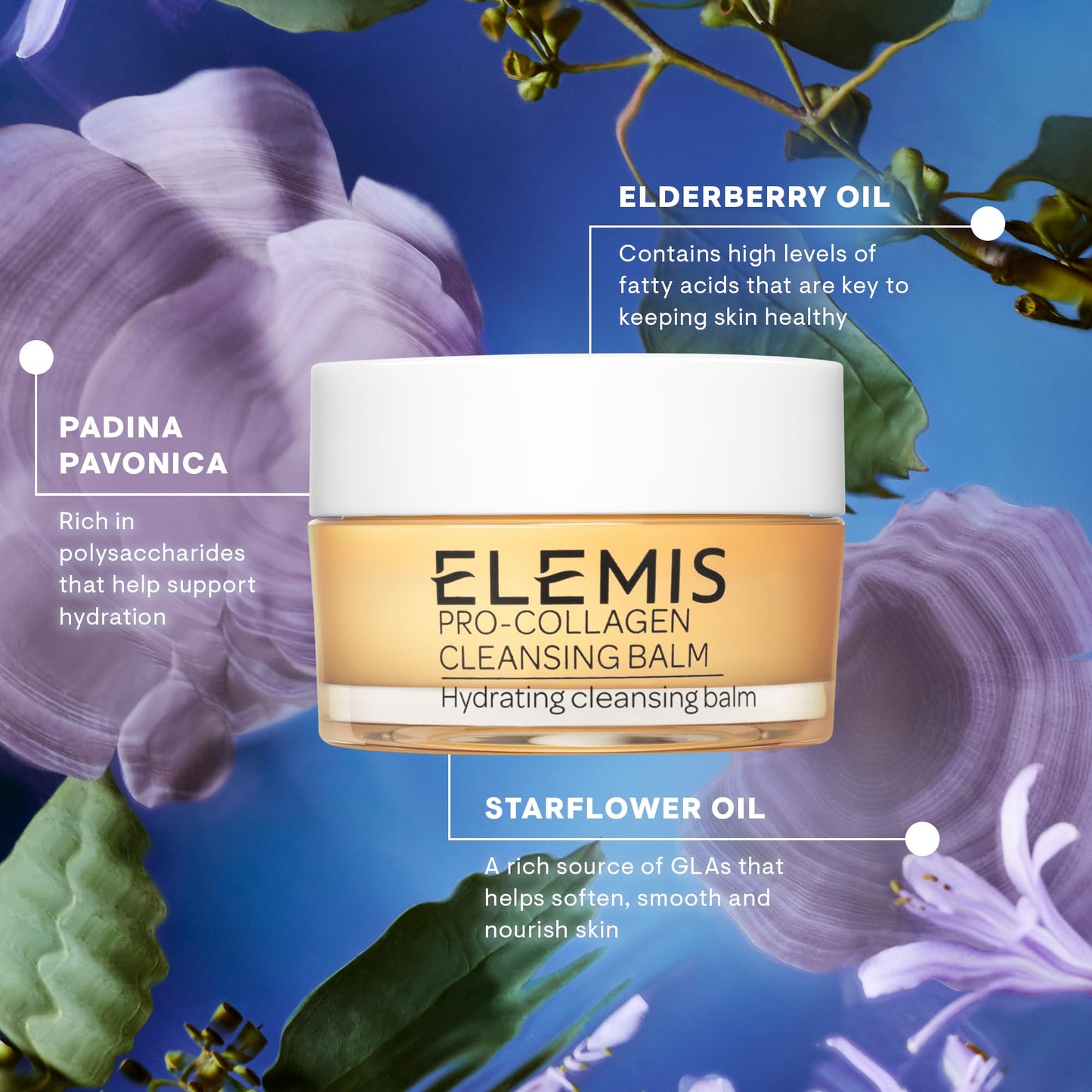 ELEMIS Pro - Collagen Cleansing Balm Makeup Remover, Hydrating Facial Cleanser, Oil Cleanser, Oil Makeup Remover, Deep Cleanse - Taylor K Shop
